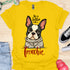 Life is better with a frenchie - V4 - Modern Portrait T-Shirt